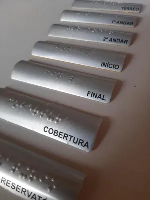 Placa Braille para Corrimão